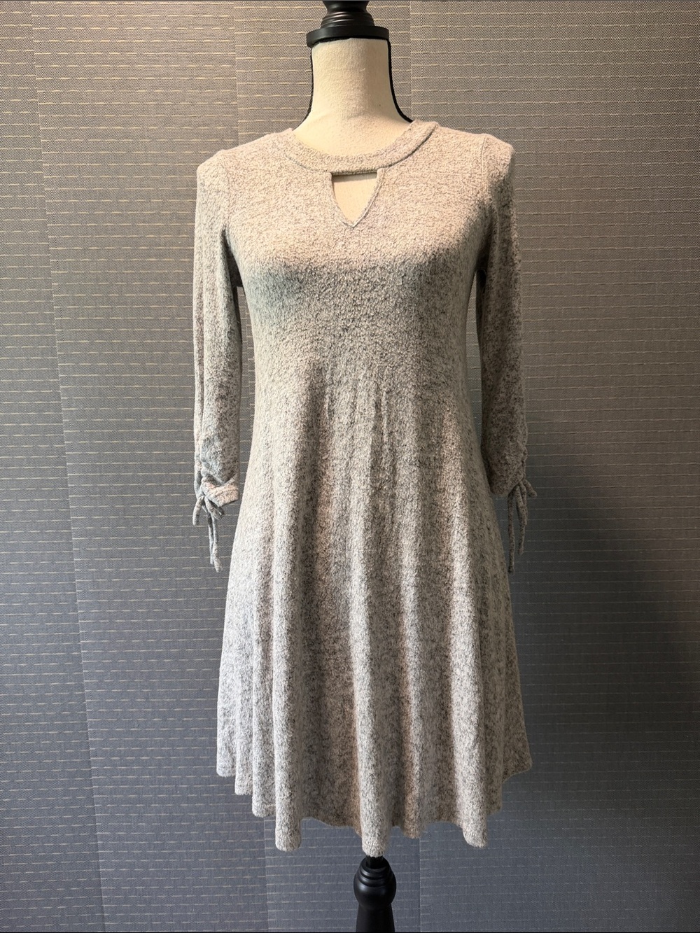 Iz Byer Knit Mini Dress with Keyhole Neck